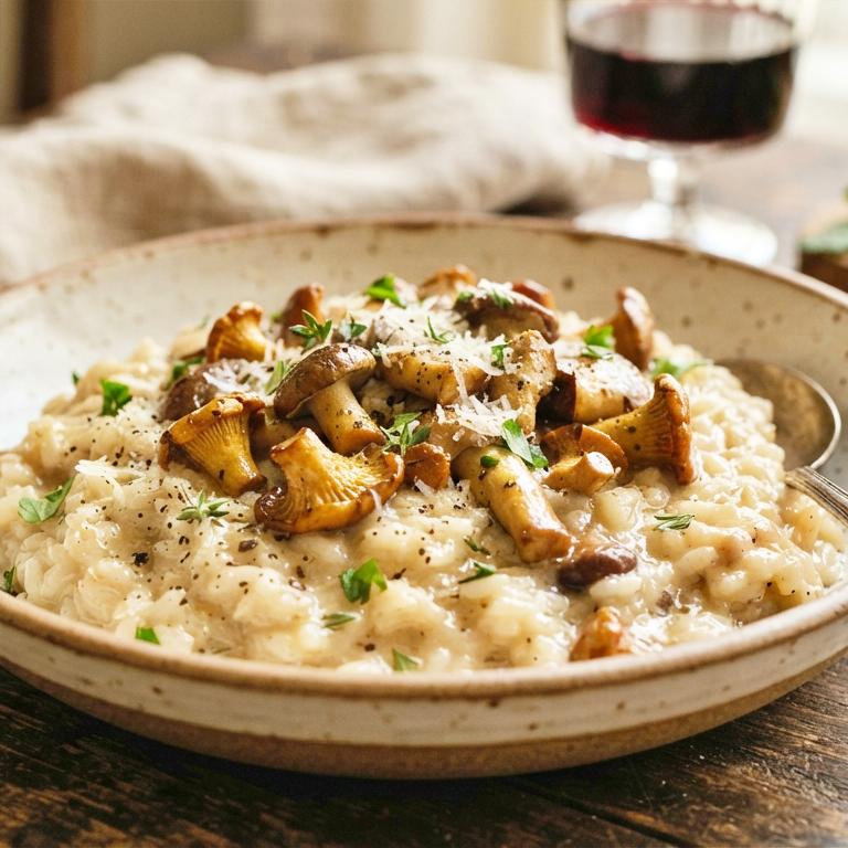 Kremowe risotto z grzybami